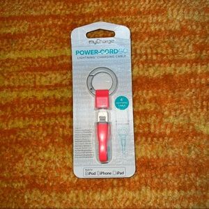 NWT iPhone charger keychain 🌸